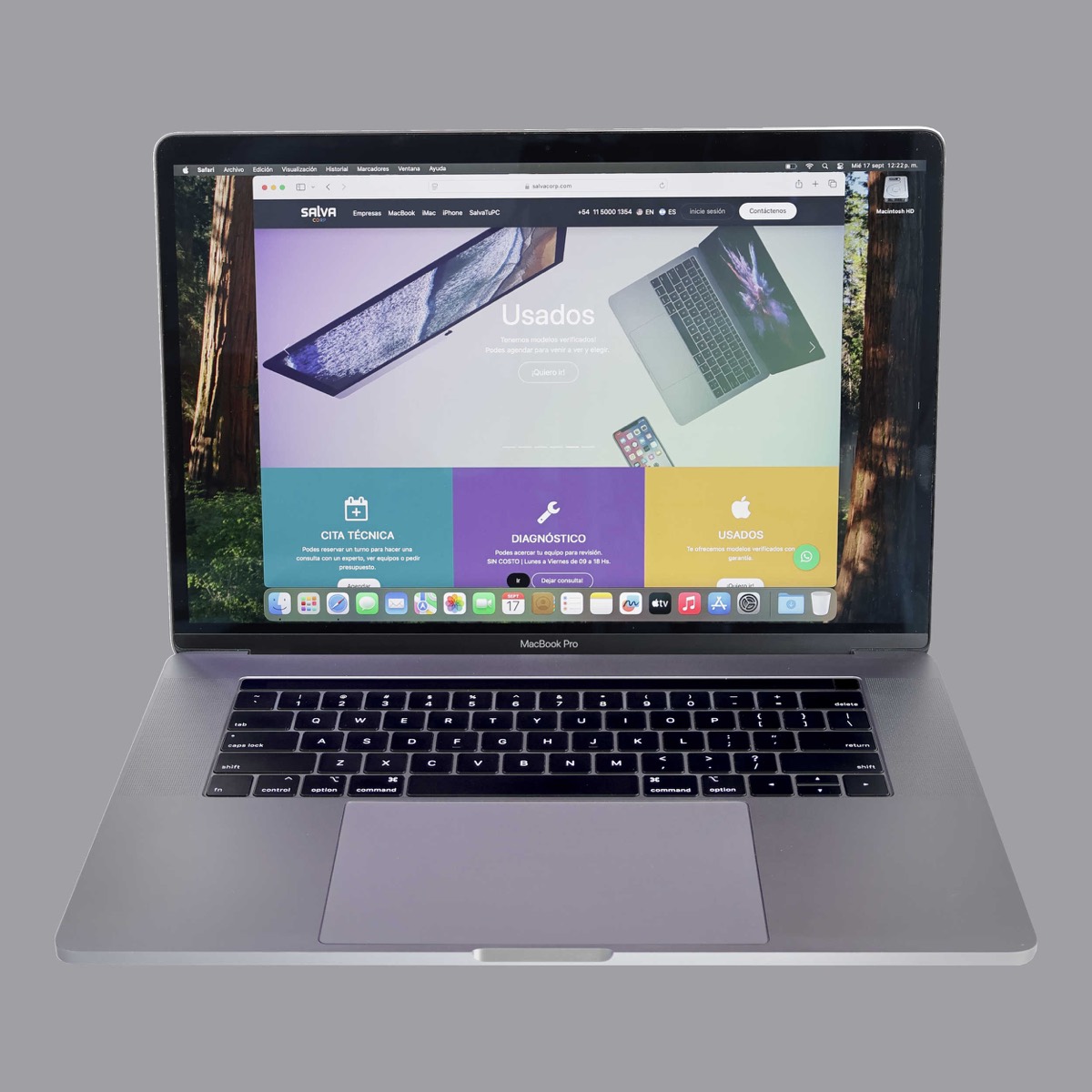 MacBook Pro usada, revisada en el taller
